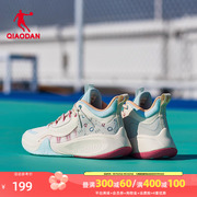 中国乔丹篮球鞋女鞋，中帮网面透气球鞋，2024夏季女子复古运动鞋