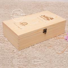 红酒盒木盒双支实木制酒盒葡萄酒礼盒木箱定制松木礼盒红酒包装盒