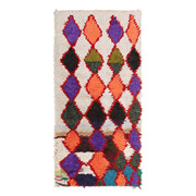azilal摩洛哥手工编织纯棉，地毯客厅床边毯彩色地毯楼梯地毯