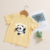 熊猫衣服儿童国潮短袖T恤2023夏装宝宝半袖男童纯棉薄款上衣