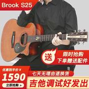 brook乐手时代布鲁克s25吉他初学入门41寸民谣单板，吉它41寸电箱款
