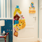 卡通儿童房门贴遮丑3d立体自粘墙贴纸幼儿园男女孩房间卧室门装饰