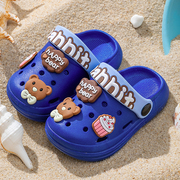 儿童包头拖鞋夏季洞洞鞋卡通防滑男女童小孩室内外宝宝沙滩凉拖鞋