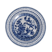 欧式青花瓷装饰盘子手绘陶瓷挂盘圆形壁挂客厅玄关走廊墙饰饰品