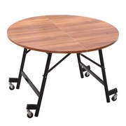 带转盘桌面2.4米圆桌餐厅多功能，大圆餐桌小户型折叠可z移动1.
