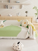 棉麻印花几何现代沙发巾沙发垫四季通用沙发盖布全包防滑盖巾套罩