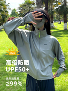 upf50+防晒衣女2024冰丝，开衫防紫外线透气户外运动，轻薄防晒服
