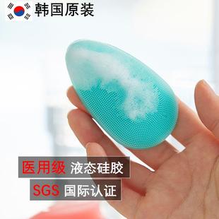 韩国进口洗脸刷硅胶软毛，去黑头洁面刷毛孔深层清洁手动s家正