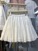 小个子春复古法式减龄重工，定制刺绣蓬蓬，白色半身裙甜美短裙女