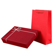 酒红色礼盒空盒睡衣，围巾盒空盒子连衣裙包装礼盒纯色定制logo