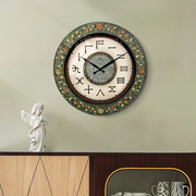 美式钟表复古雕刻时钟客厅装饰高级感美式艺术欧式样板间书房玄关