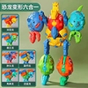 变形恐龙机甲玩具6合体变身蛋霸王龙机器人儿童q版恐龙套装玩具