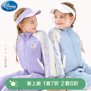 女童运动套装儿童春装，2024中大童休闲外套，裤子洋气两件套童装