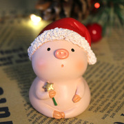 可爱圣诞节万圣节创意礼物小猪送女朋友桌面车载摆件装饰节日