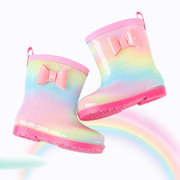 儿童雨鞋女孩款幼儿园小男孩一体水鞋防滑轻便沙滩防水公主雨靴