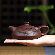 宜兴紫砂壶原矿名家纯手工功夫茶壶套装家用非陶瓷茶具紫泥清趣壶