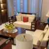 新中式乌金木实木沙发组合现代禅意酒店会所客厅大小户型家具定制