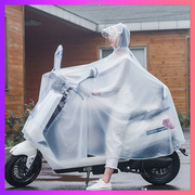 透明雨衣电动车单双人(单双人)长款男女全身防雨暴雨，pvc摩托骑行雨披定制