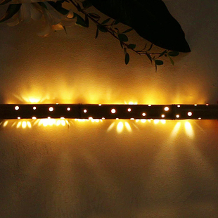 木直欧式田园咖啡馆灯具床头灯创意壁灯现代简约装饰LED墙壁竹灯