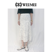 weimei夏雪纺(夏雪纺)波点高腰包(高腰包，)臀半身裙鱼尾裙bbq-13778x