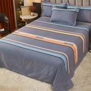 简约加厚全棉床单单件纯棉，磨毛床上被单，圆角1.8米2床罩枕套三件套