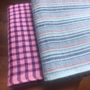 蛋粉手帕日本进口茶巾，双层纱布手帕，几何图案超柔