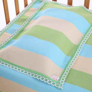 儿童床单纯棉单件婴儿幼儿园宝宝，老粗布凉席加厚加密格子条纹夏季