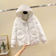 今年流行羽绒棉衣棉服女洋气，2023冬季设计感小个子棉袄厚外套