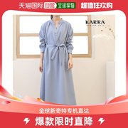 韩国直邮KARRA 连衣裙 KARA KARRA (到77码)开襟荷叶领连衣裙+_