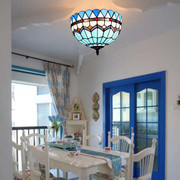 地中海吸顶灯海洋蓝简约现代客厅，卧室玄关西餐厅餐桌灯吸顶吊灯