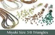 日本御幸5mm三角珠10克编织用珠大孔DIY手工饰品材料配件散珠