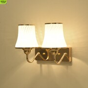 欧普壁灯卧室现代简约客厅创意，金色带(金色带，)开关楼梯过道led房间床头墙