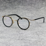 日系手工圆形眼镜框Vintage潮人复古配近视眼镜架 男女士文艺板材