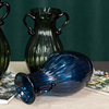 玻璃花瓶简约花器 创意时尚家居装饰品仿真花假花花插双耳花瓶