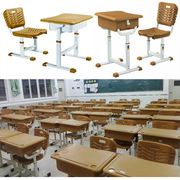 加厚中小学生课桌椅单人双层课，桌椅培训辅导班，学生课桌椅象棋桌椅