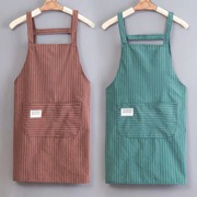 纯棉围裙男女夏季透气厨房家用做饭耐脏耐磨工作服，防油污背带围腰