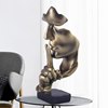 欧式沉默是金抽象(金抽象)雕像树脂工艺品，摆件客厅办公室桌面饰品创意
