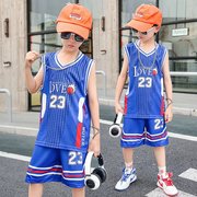 儿童篮球服男童球衣詹姆斯23号球服夏季小学生中大童运动套装球衣
