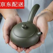 高档紫沙壶小茶壶紫砂壶侧把壶大容量日式茶壶宜兴市手工绿泥唐