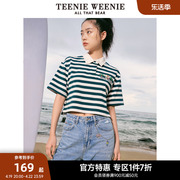 TeenieWeenie小熊奥莱卡通Polo衫T恤短袖宽松韩版女装夏