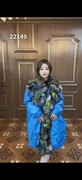 2022秋冬韩版宽松时尚，中长版狐狸毛，羽绒服时尚百搭女彩色外套