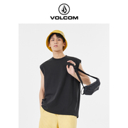 volcom钻石户外品牌美式运动背心，2024夏季原创运动圆领打底衫