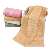 素色竹纤维毛巾礼盒装，120g吸水毛巾家用刺绣，logo劳保毛巾