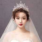 头饰新娘大气高级感2021主婚纱三件套生日成年韩式结婚女