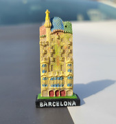 西班牙巴塞罗那简约立体树脂磁力，旅行纪念文创创意，伴手冰箱贴