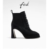 fed绒面短靴冬季靴子厚底时装靴气质瘦瘦靴女款R1002-ZFA076