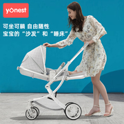 单手收X型双向轻便婴儿推车可坐可躺折叠高景观宝宝新生儿童推车