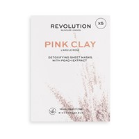 revolutionskincare可生物降解的排毒粉红色粘土，片面膜套装