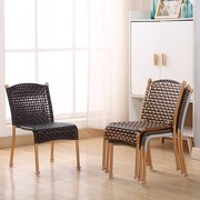 藤编椅子编织藤椅靠背凳子家用餐椅矮凳小藤椅单人