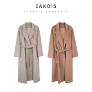 eakois2023冬季时尚气质山羊绒，大衣秋冬毛呢外套232413